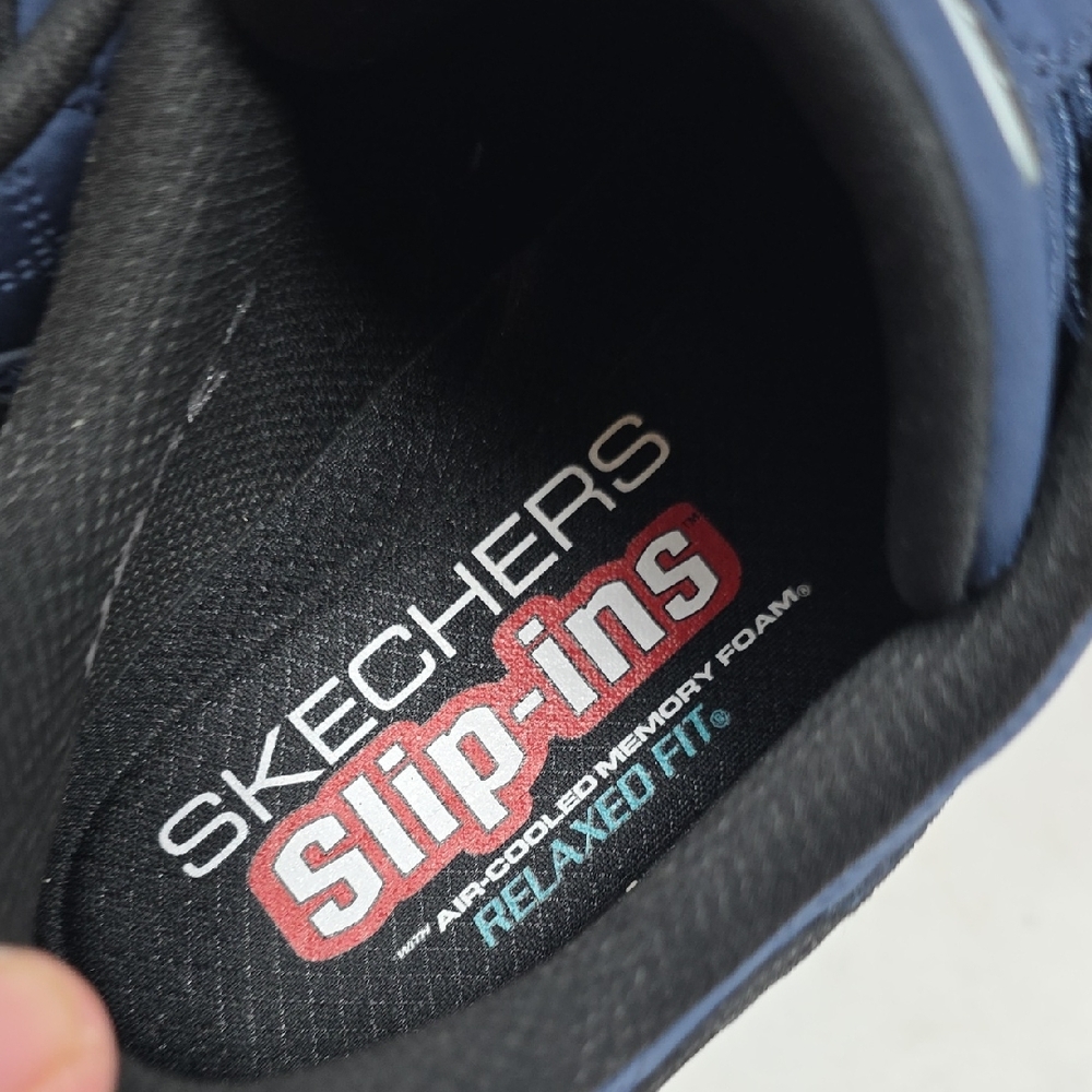 Skechers Slip Ins Men's Quilted Casual Walking Shoes - Navy Size 9 - Picture 7 of 7